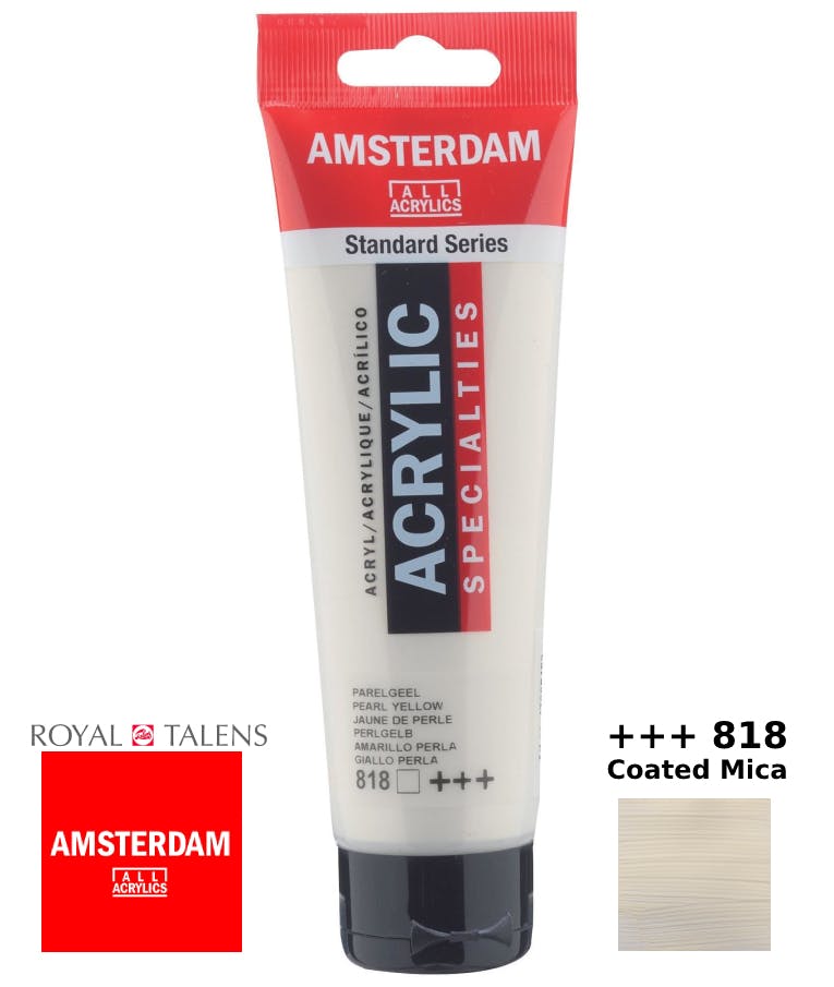 Royal Talens Amsterdam All Acrylics Standard Χρώμα Ακρυλικό Ζωγραφικής Περλέ Κίτρινο 120ml Pearl Yellow 818 17098182