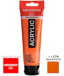Royal Talens Amsterdam All Acrylics Standard Χρώμα Ακρυλικό Ζωγραφικής Πορτοκαλί 120ml Azo Orange 276 17092762