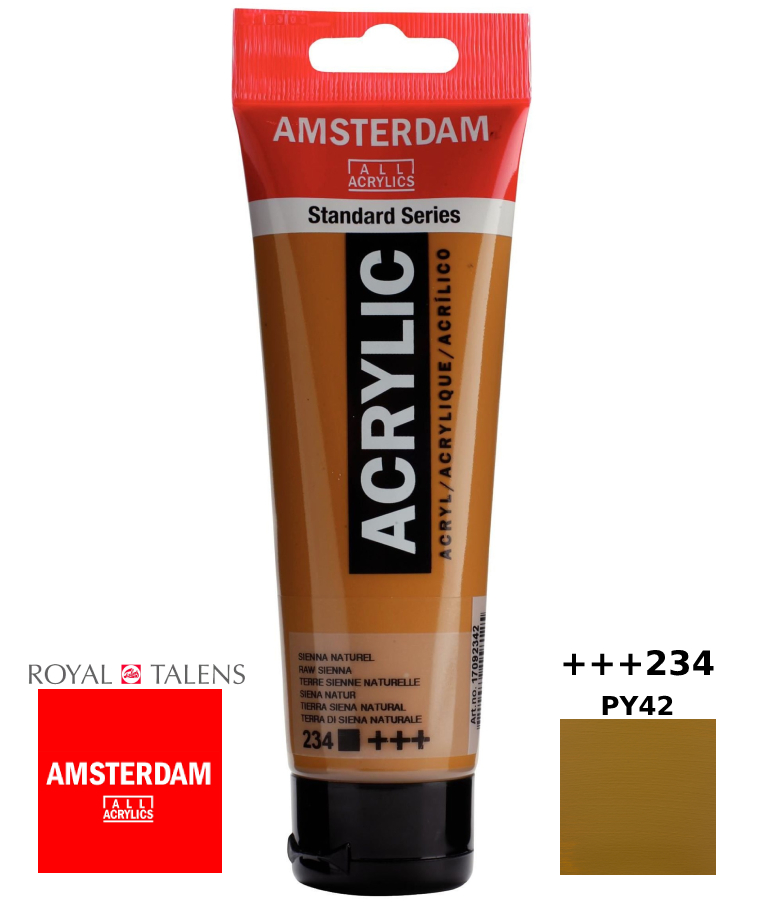 ROYAL TALENS - Royal Talens Amsterdam All Acrylics Standard Χρώμα Ακρυλικό Ζωγραφικής Σιένα Raw 120ml Raw Sienna 234 17092342