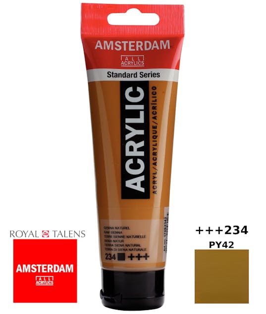 ROYAL TALENS - Royal Talens Amsterdam All Acrylics Standard Χρώμα Ακρυλικό Ζωγραφικής Σιένα Raw 120ml Raw Sienna 234 17092342