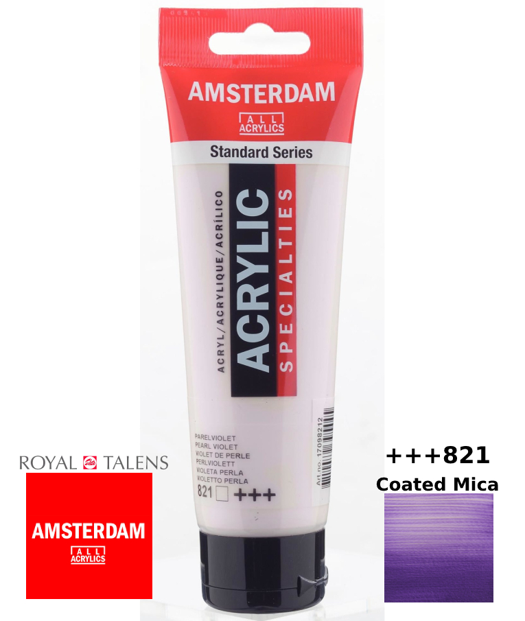 ROYAL TALENS - Royal Talens Amsterdam All Acrylics Standard Χρώμα Ακρυλικό Ζωγραφικής Περλέ Βιολέ 120ml Pearl Violet 821 17098212