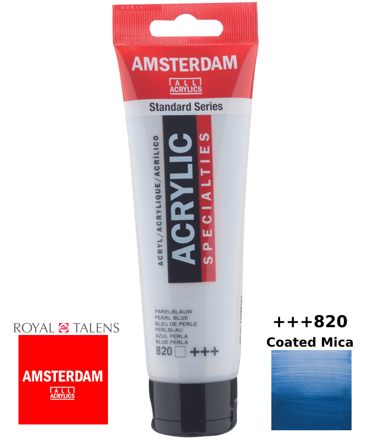 ROYAL TALENS - Royal Talens Amsterdam All Acrylics Standard Χρώμα Ακρυλικό Ζωγραφικής Περλέ Μπλε 120ml Pearl Blue 820 17098202