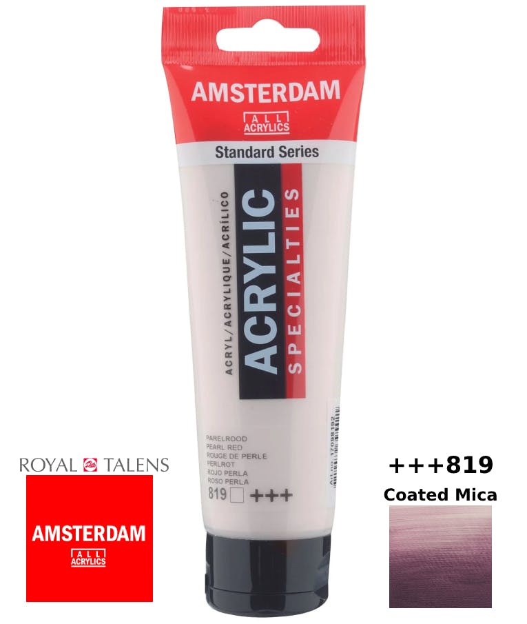 Royal Talens Amsterdam All Acrylics Standard Χρώμα Ακρυλικό Ζωγραφικής Κόκκινο Περλα 120ml Pearl Red 819 17098192
