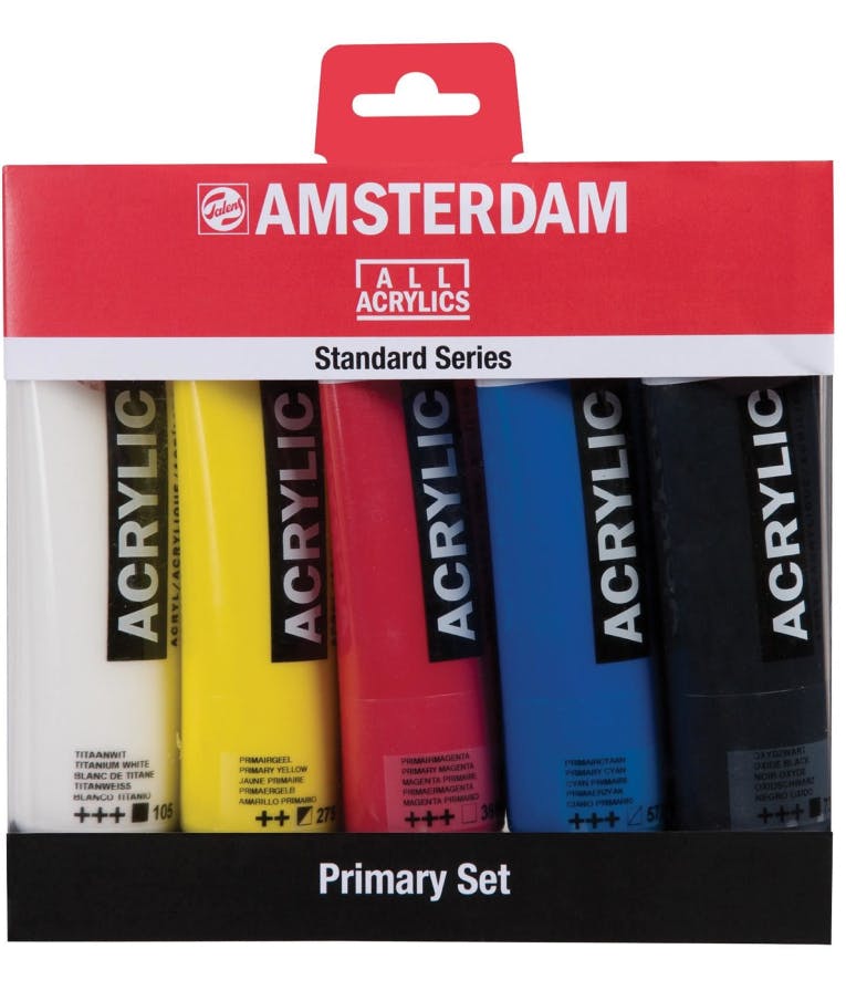 Royal Talens Amsterdam All Acrylics Standard Primary Set Ακρυλικα Χρώματα Ζωγραφικής Σετ 5 τεμ 120ml 17790905