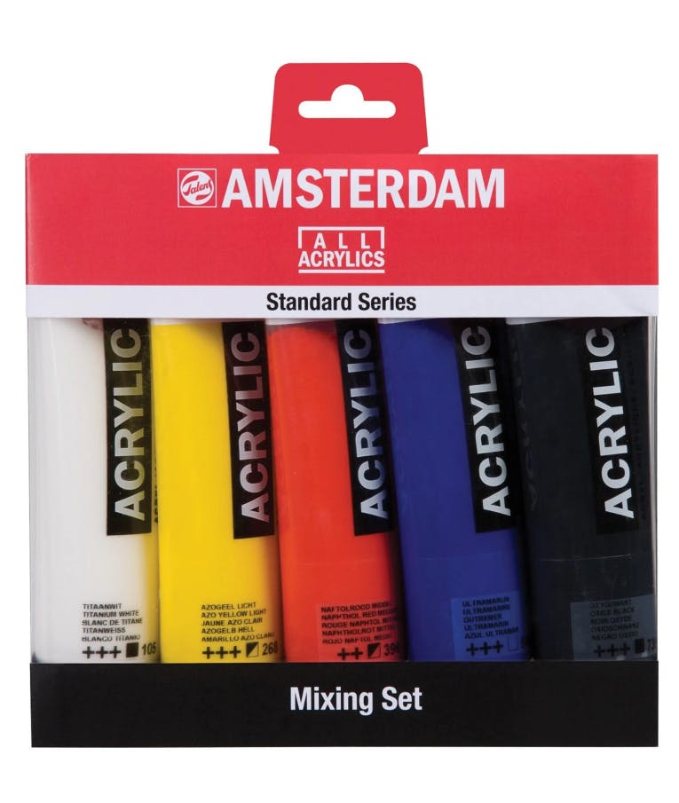 Royal Talens Amsterdam All Acrylics Standard Primary Mixing Set Ακρυλικα Χρώματα Ζωγραφικής Σετ 5 τεμ 120ml 17790904