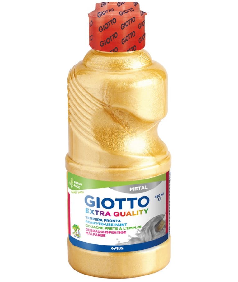Giotto EXTRA QUALITY Τέμπερα Paint 250ml Χρυσό Μεταλλικό Σχολική Τέμπερα 531401