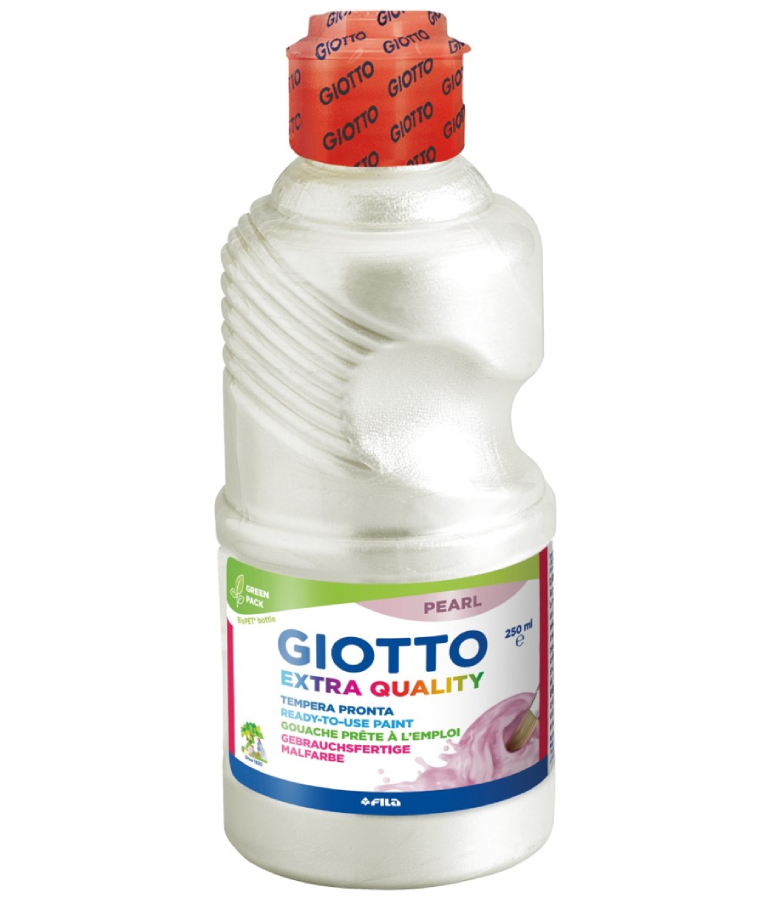Giotto EXTRA QUALITY Ακρυλική Τέμπερα Paint 250ml Perle White Περλέ Λευκό Σχολική Τέμπερα 531301