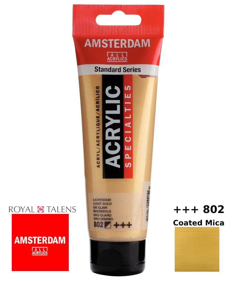 ROYAL TALENS - Royal Talens Amsterdam All Acrylics Standard Χρώμα Ακρυλικό Ζωγραφικής Light Gold 120ml Ανοικτό Χρυσό 802 17098022