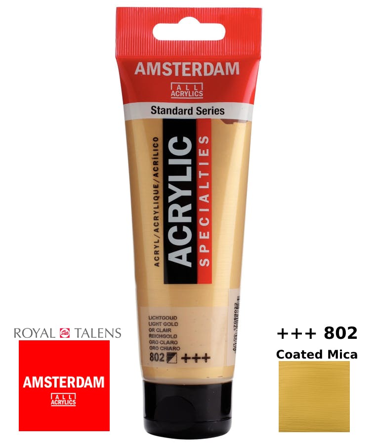Royal Talens Amsterdam All Acrylics Standard Χρώμα Ακρυλικό Ζωγραφικής Light Gold 120ml Ανοικτό Χρυσό 802 17098022