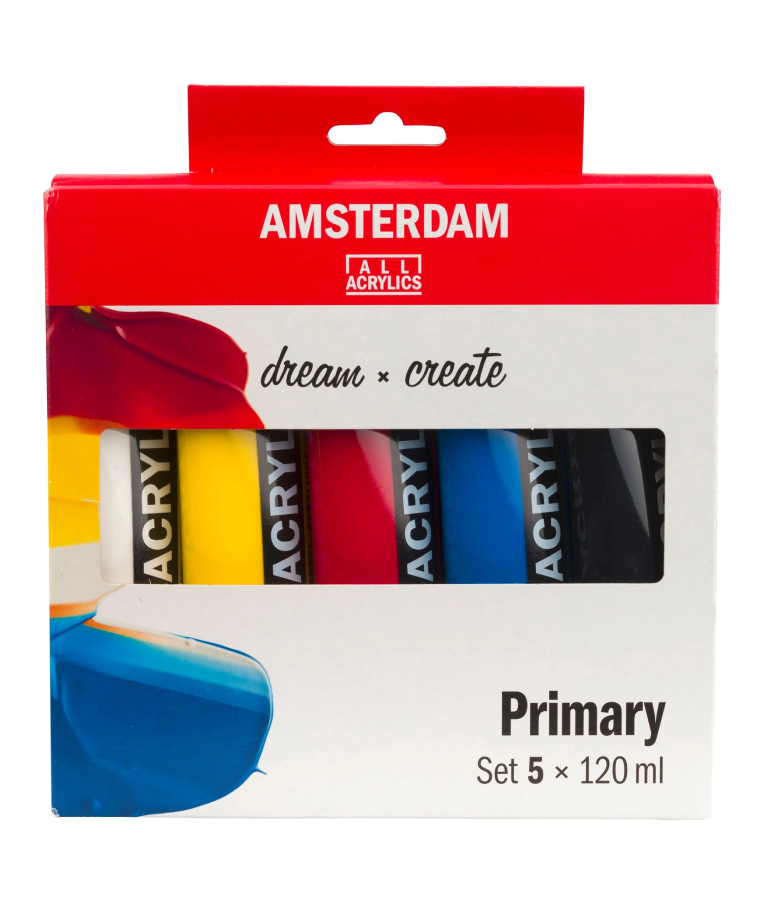 ROYAL TALENS - Royal Talens Amsterdam All Acrylics Standard Χρώμα Ακρυλικό Ζωγραφικής Primary Set of 5x120ml  17791905