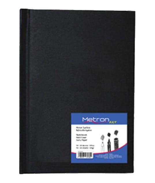 METRON - Metron Art A4 Μπλοκ Σχεδίου  Sketchbook  Μαύρο 110φ 100gr 21x29  727.07270