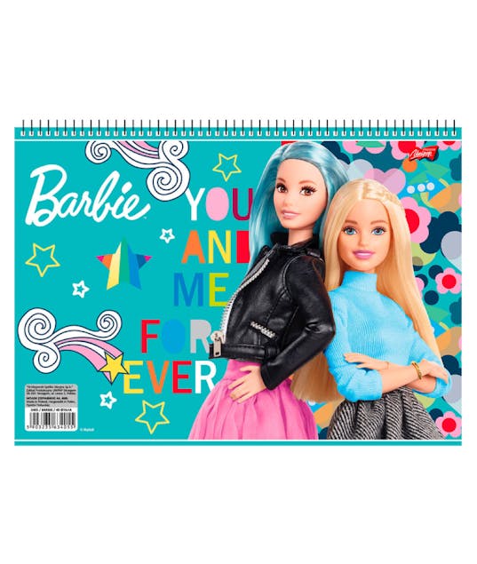 SALKO PAPER - Μπλοκ Ζωγραφικής 40 φύλλων Barbie Α4 21X29 Σπιράλ Salko Paper Drawing Pad Λευκές Σελίδες Νο19 3405