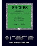 Arches Μπλοκ Ακουαρέλας Grain Fin Cold Pressed (Λεπτόκοκκο) 300gr (140lb) 23x31cm 12 φύλλων A1795092