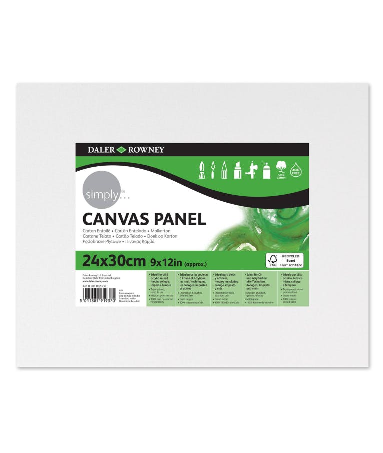 Καρτολίνο  βαμβακερό 24x30cm for Oil & Acrylic Painting Simply Panel 301092430