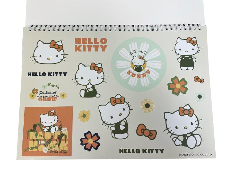 GIM -  Μπλοκ Ζωγραφικής 40 φύλλων Α4 + STICKERS HELLO KITTY 335-73416