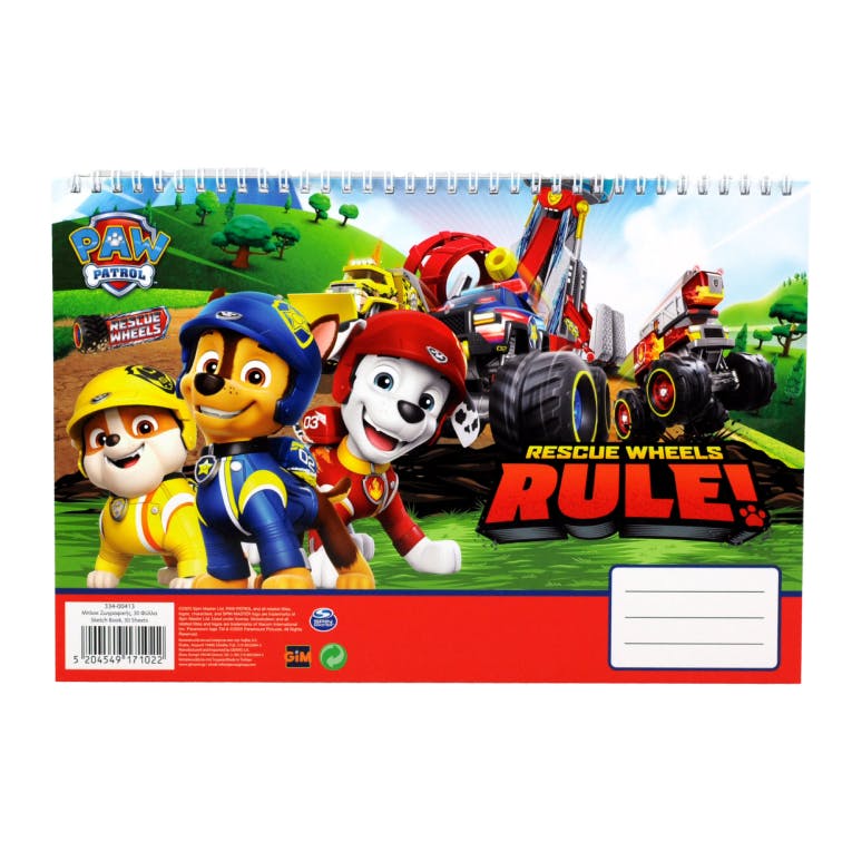 Gim A4 Μπλοκ Ζωγραφικής PAW PATROL Rescue Wheels 30 φύλλων 334-00413