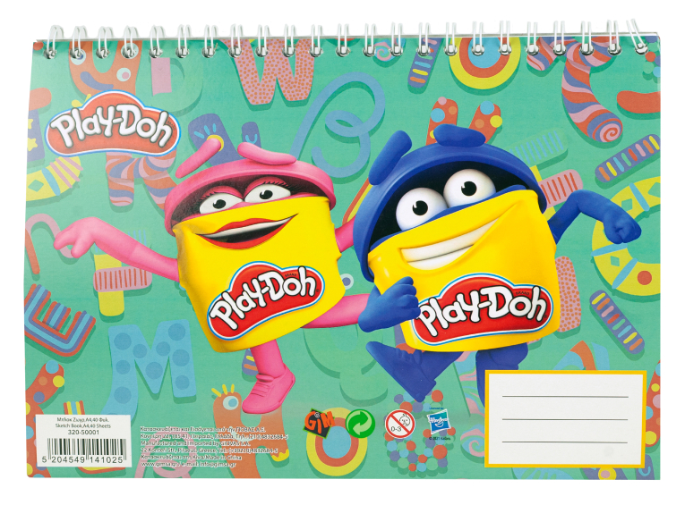 GIM - Gim A4 Μπλοκ Ζωγραφικής PLAY-DOH  40 φύλλων 320-50001