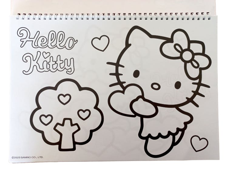 GIM - Gim  Μπλοκ Ζωγραφικής HELLO KITTY 40 φύλλων με Αυτοκόλλητα 23x33cm  335-74416