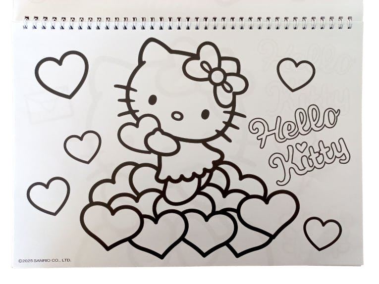 GIM - Gim  Μπλοκ Ζωγραφικής HELLO KITTY 40 φύλλων με Αυτοκόλλητα 23x33cm  335-74416