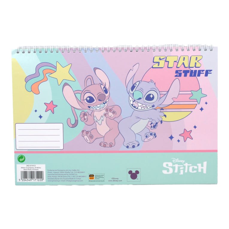 Gim A4 Μπλοκ Ζωγραφικής STITCH GEZ-Z  30 φύλλων 342-01413