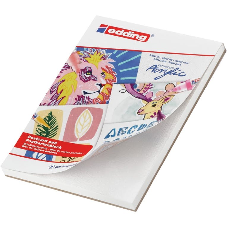 Edding A6 Μπλοκ 10 φύλλα Acrylic and Oil Artist Pad Λευκό  300gr/m2 (140lbs) 4-30010-A6