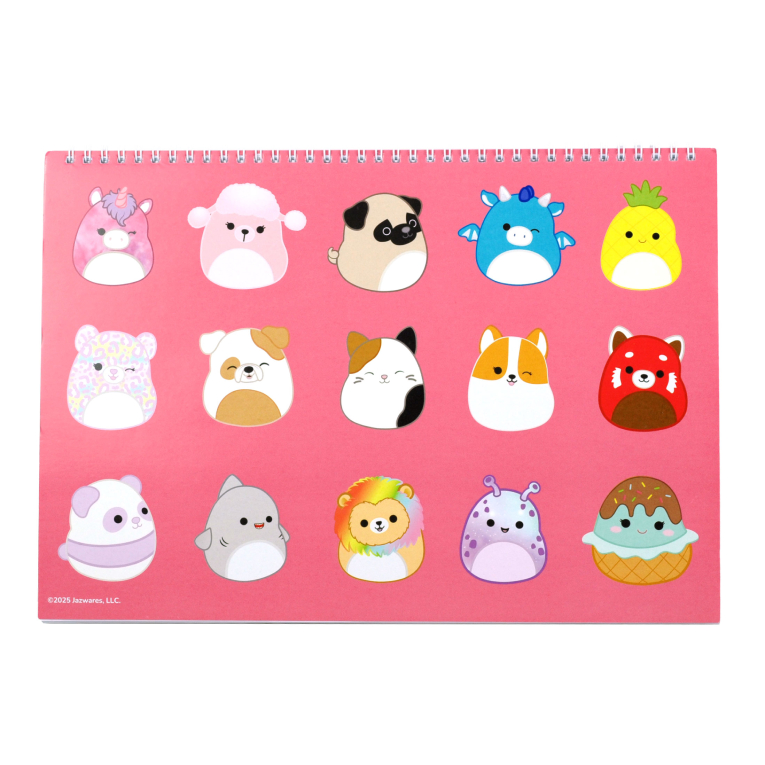 GIM - Gim A4 Μπλοκ Ζωγραφικής με Αυτοκόλλητα  SQUISHMALLOWS 40 φύλλων A4 21x29cm  363-30416