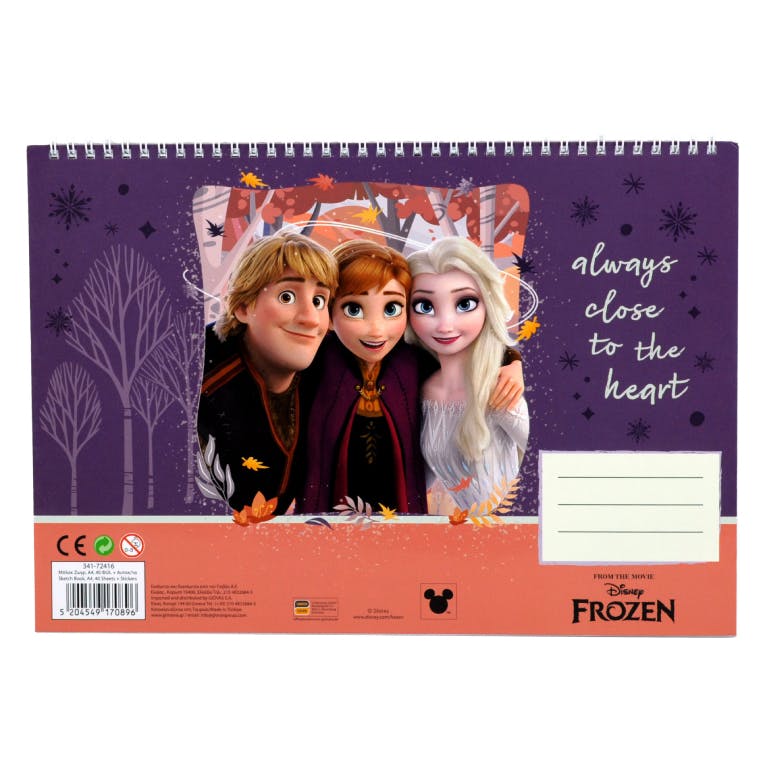 Gim Μπλοκ Ζωγραφικής με Αυτοκόλλητα FROZEN IDYLLIC  40 φύλλων 23x33cm 341-72416