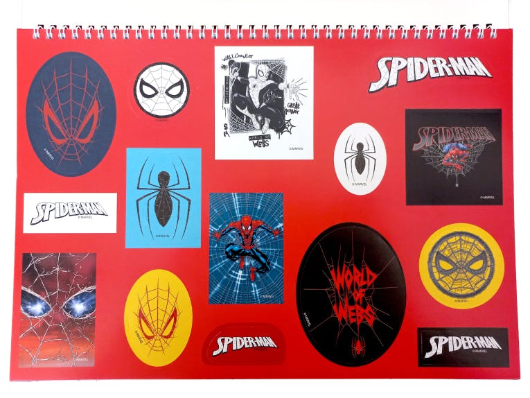 GIM - Gim Μπλοκ Ζωγραφικής με Αυτοκόλλητα SPIDERMAN WORLD OF WEBS 40 φύλλων 23x33cm 337-08416