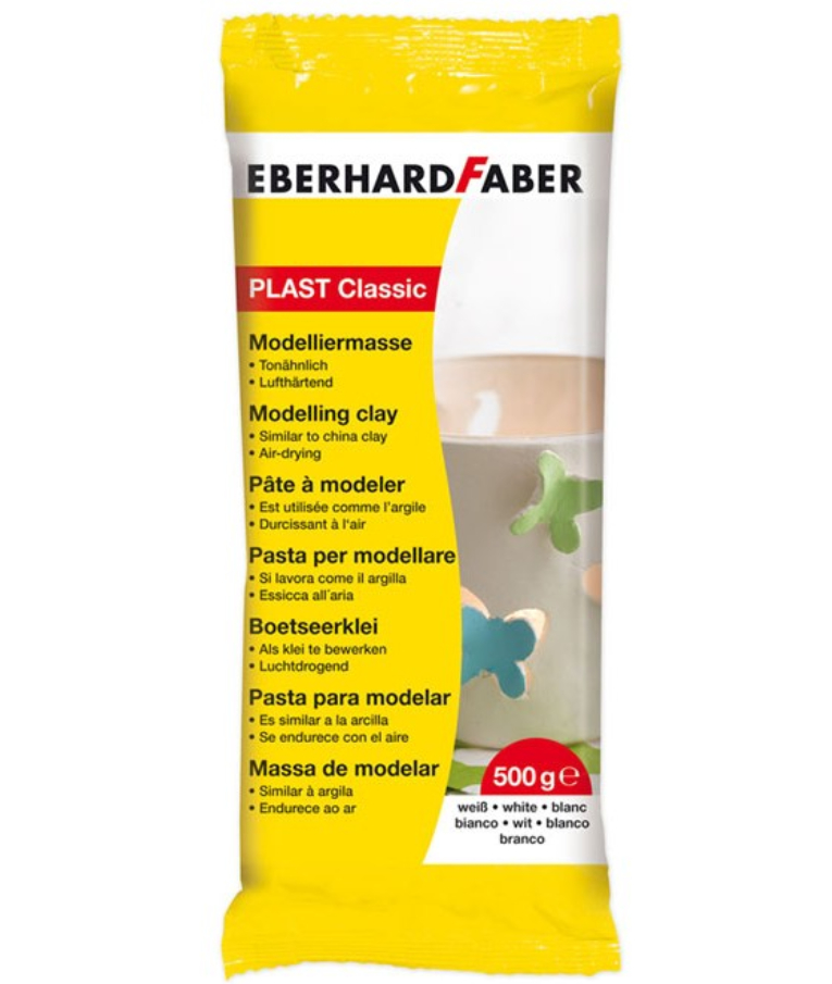 EBERHARD FABER - EberhardFaber Modelling Clay Πηλός Λευκός (Στεγνώνει με τον Αέρα)  500gr 570301