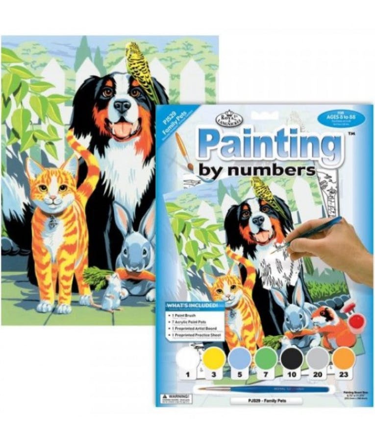 Painting by Numbers - Ζωγραφική με Νούμερα ΣΚΥΛΟΣ ΚΑΙ ΓΑΤΑ 20x30cm Ηλικία 8+ PJS29-3Τ