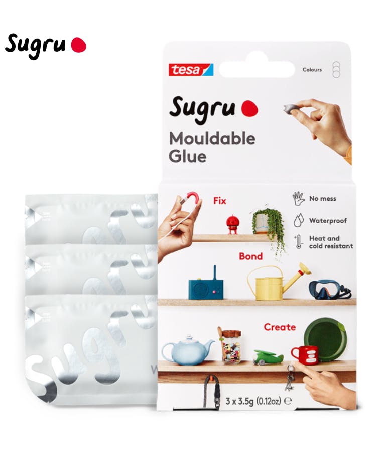 Sugru tesa Mouldable Glue Κόλλα σε μορφή Πλαστελίνης Λευκό Χρώμα 3τμχ των 3.5gr  70.41236-00201-00