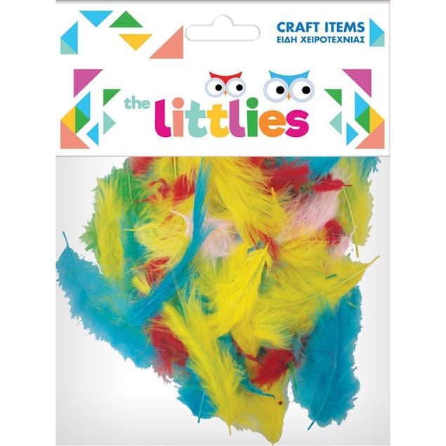THE LITTLES - The Littles Φτερά Χειροτεχνίας Μικρά Πολύχρωμα - Craft Feathers Πακέτο 6gr  Diakakis 646615