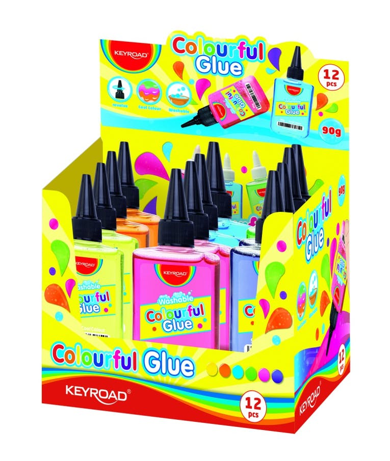 KEYROAD - Keyroad Κόλλα Υγρής Μορφής Χρωματιστή 90γρ - Washable Colourful Glue 90gr Διάφορα Χρώματα KR972799