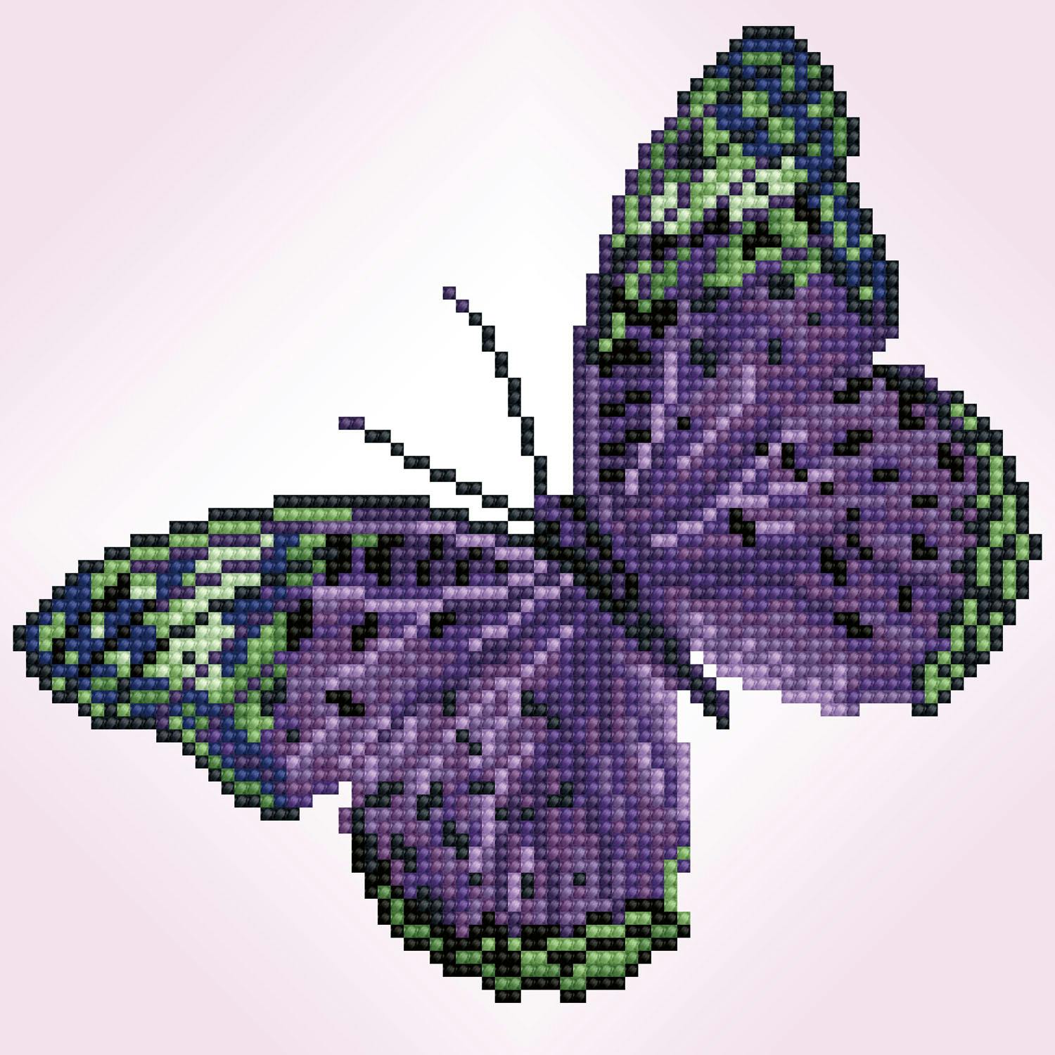  Κατασκευή Ψηφιδωτό - Whisper Purple Butterfly  23x23 εκ. Beginner SD2.403