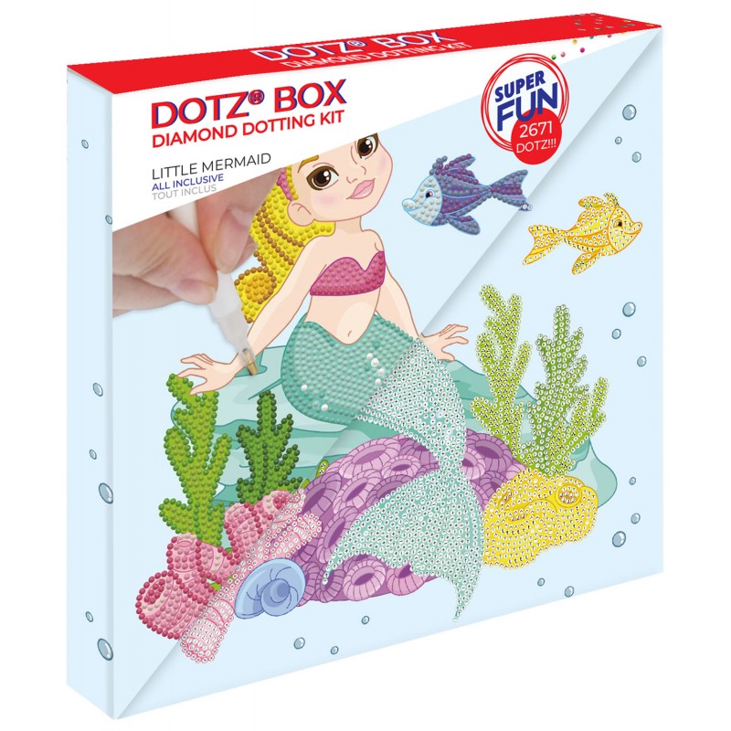 DIAMOND DOTZ - Diamond Dotz Κατασκευή Ψηφιδωτό - Diamon Dotting Kit Dotz Box Kit Little Mermaid 28x28 εκ. Beginner DBX.016