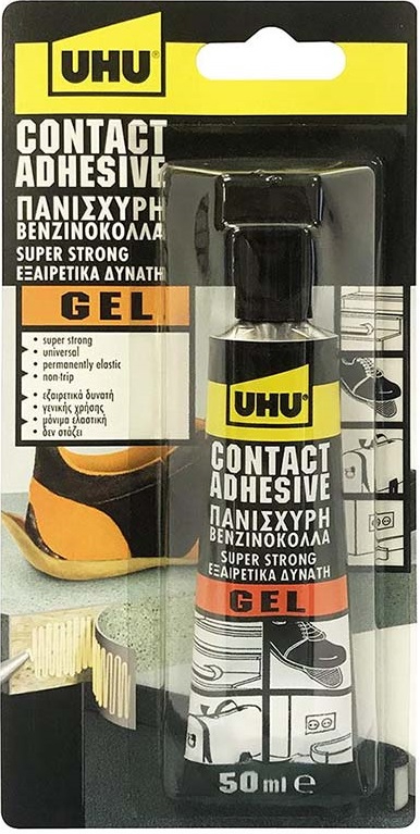 UHU - ΚΟΛΛΑ  CONTACT GEL 50ML ΝΟ 42965 Βενζινόκολλα Ανθεκτική Super Strong