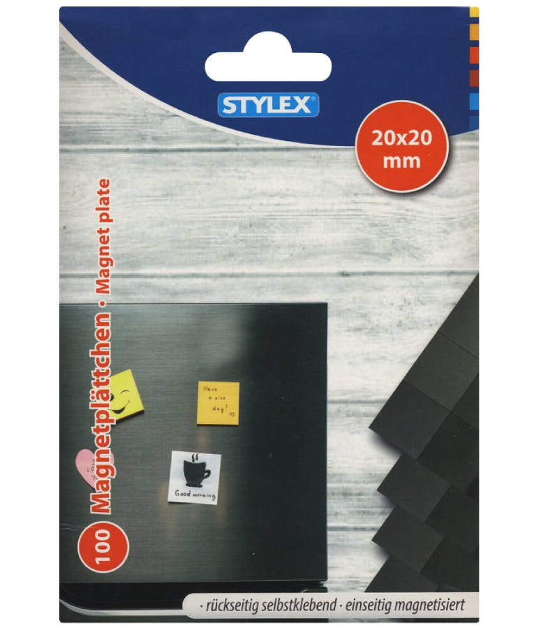  - Stylex Magnet Plate Αυτοκόλλητοι Μαγνήτες σε Καρτέλα Σετ 100τμχ διαστάσεων 20x20mm  38174
