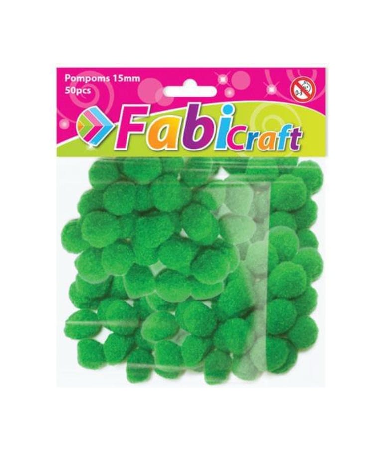 FABI CRAFT - Fabi Craft Πομ Πομ Πράσινο Pom Pom Green  15mm 50τμχ 130285