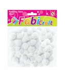 Fabi Craft Πομ Πομ Λευκά Pom Pom 15mm Σετ 50τμχ   130287