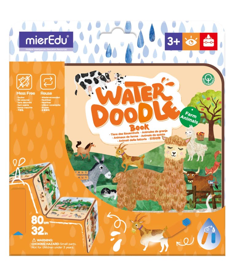  Water Doodle Book FARM ANIMALS - Μπλοκ Ζωγραφικής με Νερό ΖΩΑΚΙΑ ΤΗΣ ΦΑΡΜΑΣ | Ηλικία 3+ ME231D