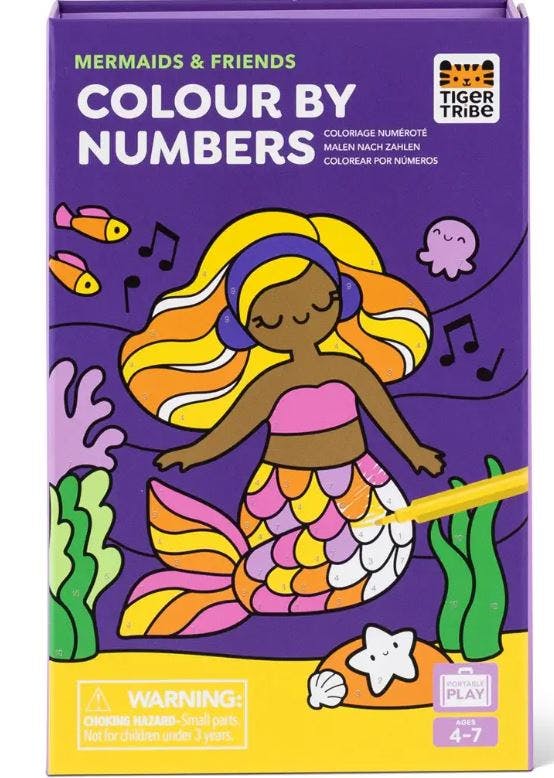 Tiger Tribe Colour by Numbers MERMAID AND FRIENDS Σετ Ζωγραφικής 20203