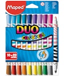 Maped Color'Peps Duo Μαρκαδόροι Ζωγραφικής Πλενόμενοι Χονδροί σε 20 Χρώματα (10=20) 847010