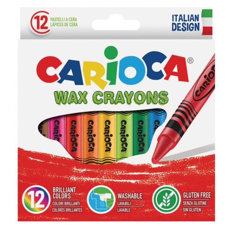 Κηρομπογιές Ζωγραφικής  WAX CRAYONS σετ 12 τεμαχίων - 12 χρώματα 8mm 42365