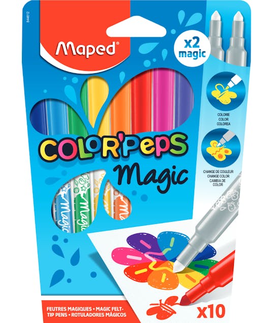 MAPED - Maped Color'Peps Magic Μαρκαδόροι Ζωγραφικής Χονδροί σε 10 Χρώματα Magic Pens