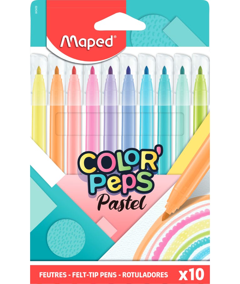 Maped Color'Peps Pastel Μαρκαδόροι Ζωγραφικής Λεπτοί σε 10 Χρώματα 2.8mm 845469
