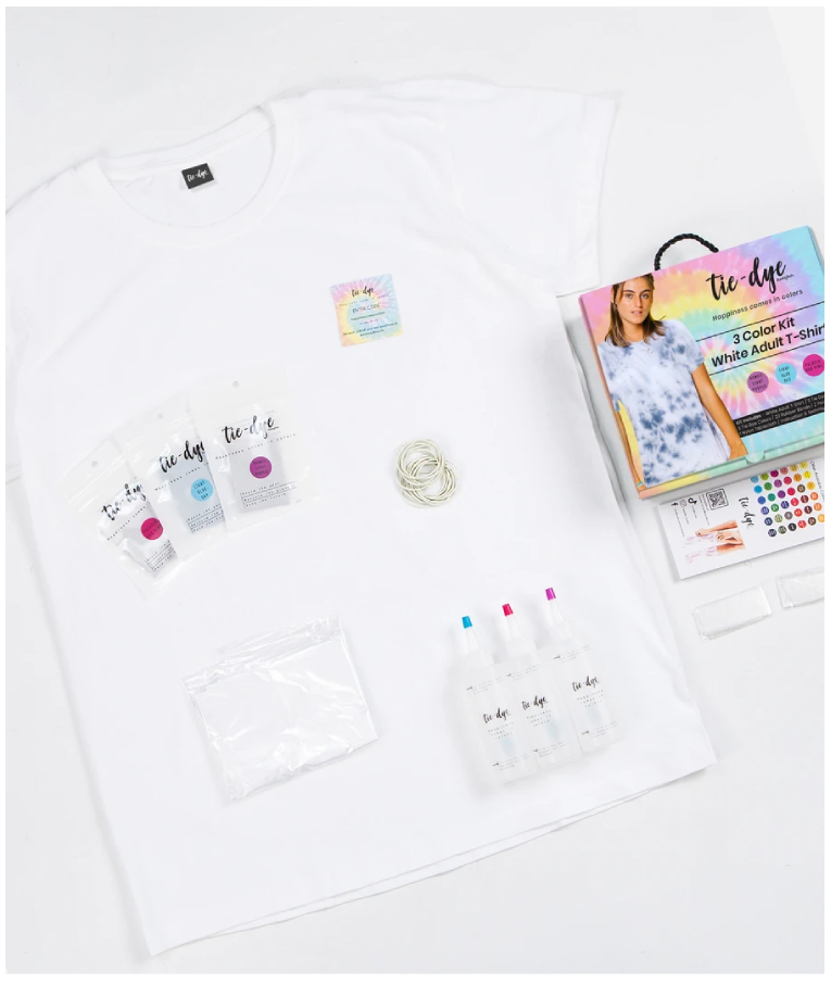 FUNKY FISH - Tie - Dye Kit Χρωματισμού T-shirt Adults x2 t-shirts + 3 Color kits 300-30068 (Yellow - Blue - Pink)