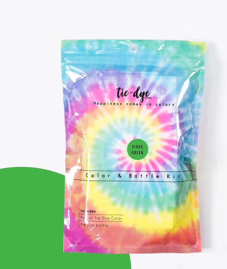Tie - Dye Kit Χρωματισμού VIRUS GREEN 4,6g bag color + bottle 120 ml 300-30053