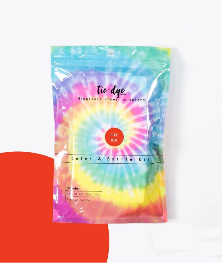 Tie - Dye Kit Χρωματισμού RED FIRE 4,6g bag color + bottle 120 ml 300-30055