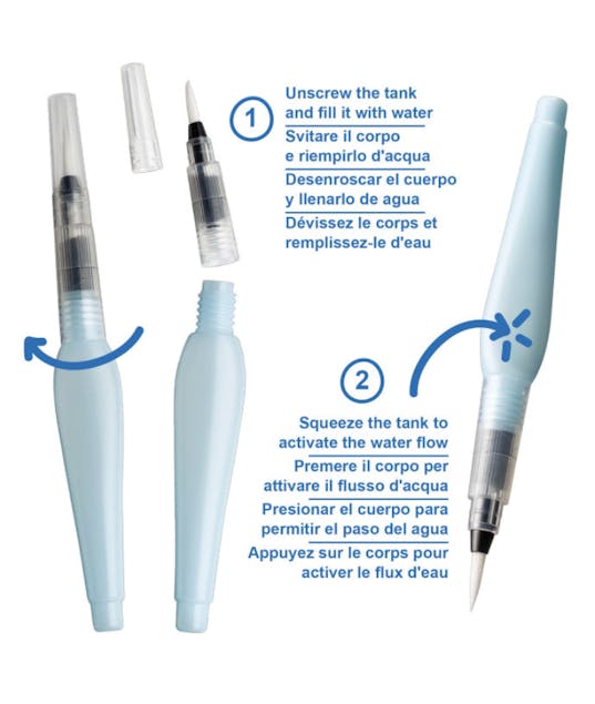 CARIOCA - Πινέλα Carioca Σετ 3 τεμ. με 3 Διαφορετικές Μύτες (για γέμισμα με νερό) 43170