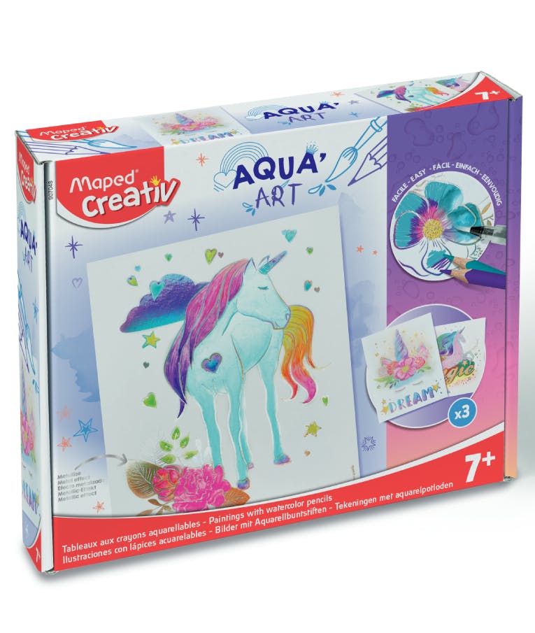 Maped Creative AQUA ART UNICOR Σετ Ζωγραφικής με Νεροχρώματα και Πινέλο Νερού για την Δημιουργία Μονόκερων 907048 7+